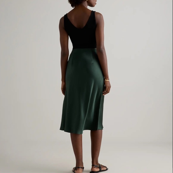 NWT J. Crew green silk midi skirt size medium - Picture 2 of 4